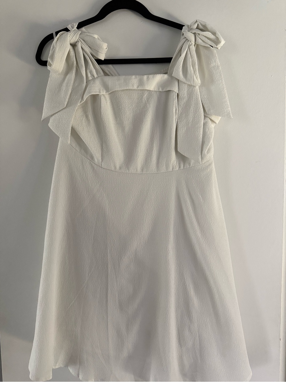 Amazon Essentials White Tie-Shoulder Mini Dress